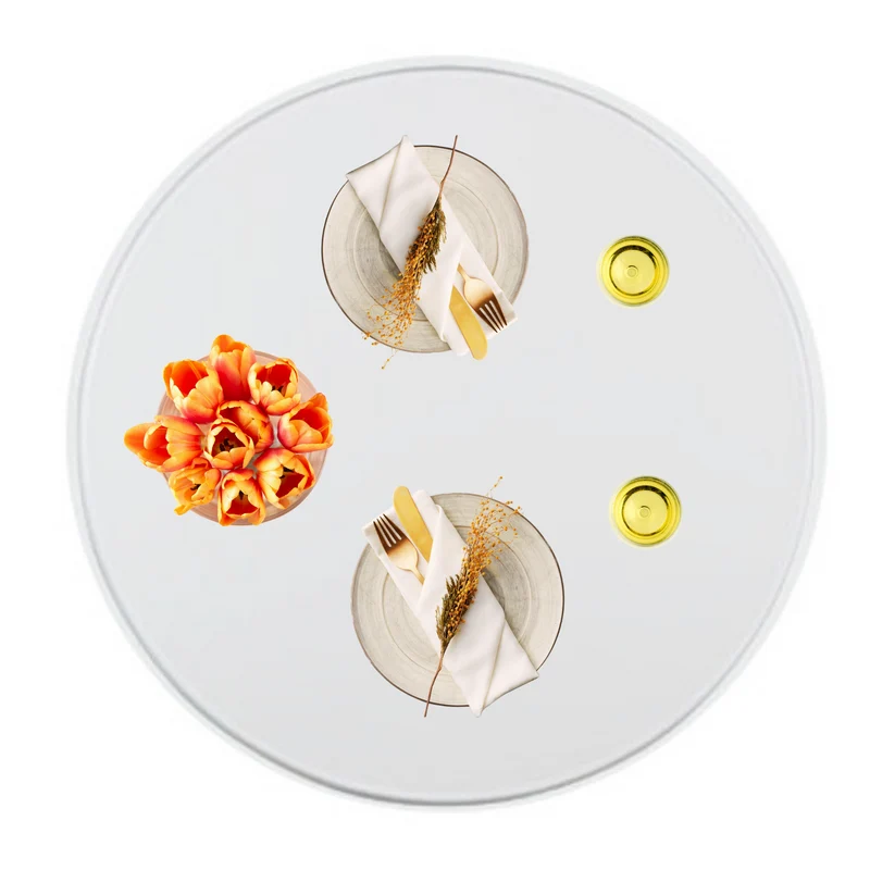 Table Top Ø70x ST 1,9cm - White pure