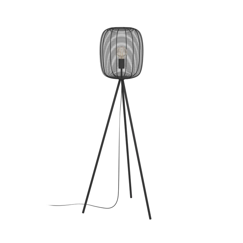 B-Ware EGLO Stehleuchte Standlampe Lampe schwarz Metall 1405cm E27 Rinroe60