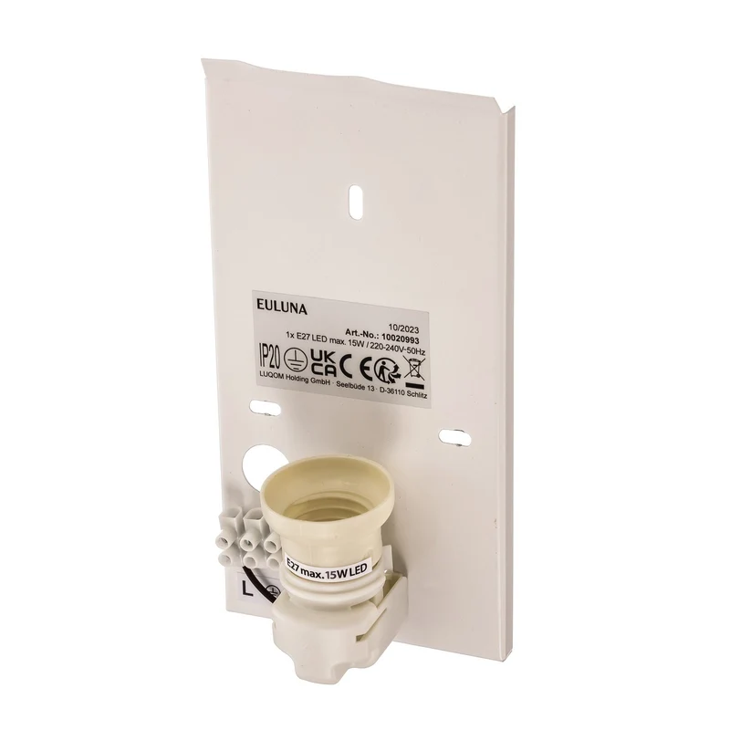 B-Ware Euluna Wandleuchte Leuchte Lampe schwarz gold Metall E27 Austauschbar Dimmbar665