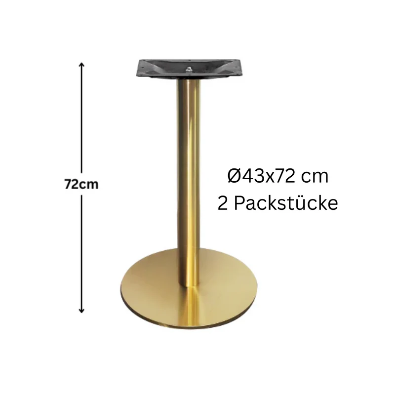 Tischgestell aus Edelstahl Gold Höhe 72 cm