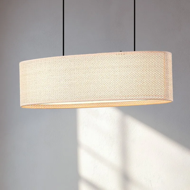 B-Ware Lindby Hängeleuchte Pendelleuchte Soula E27 beige Kunststoff 78 cm Lampe Leuchte