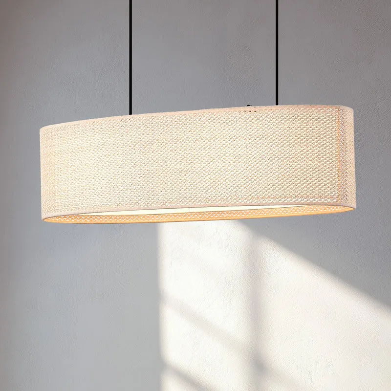 B-Ware Lindby Hängeleuchte Pendelleuchte Soula E27 beige Kunststoff 78 cm Lampe Leuchte