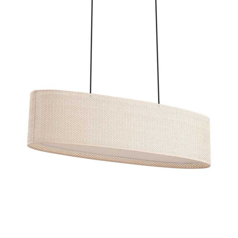 B-Ware Lindby Hängeleuchte Pendelleuchte Soula E27 beige Kunststoff 78 cm Lampe Leuchte