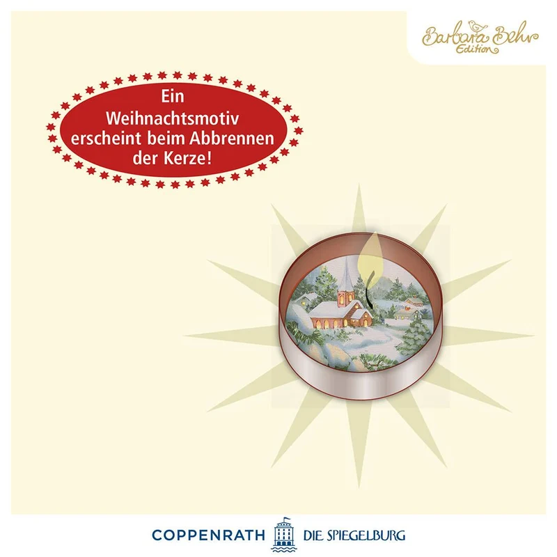 Teelicht Adventskalender mit Bildmotiv