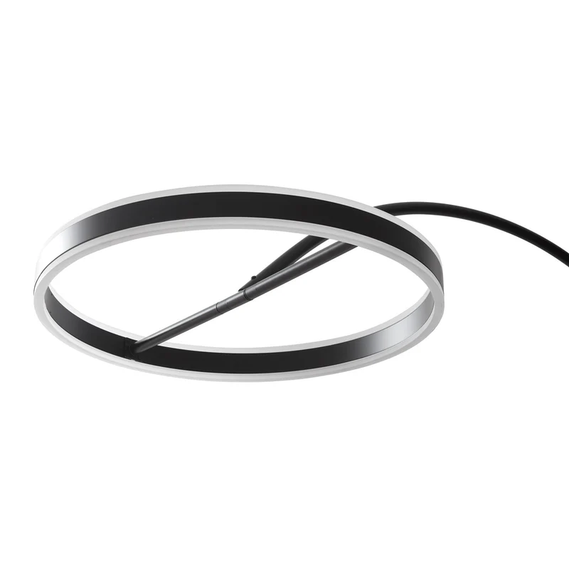 B-Ware Lucande Stehlampe Bogenlampe Yekta LED dimmbar schwarz Wohnzimmerlampe