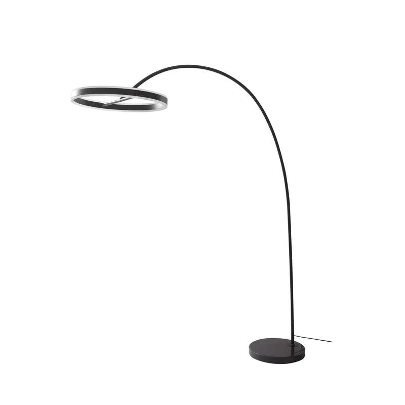 B-Ware Lucande Stehlampe Bogenlampe Yekta LED dimmbar schwarz Wohnzimmerlampe415