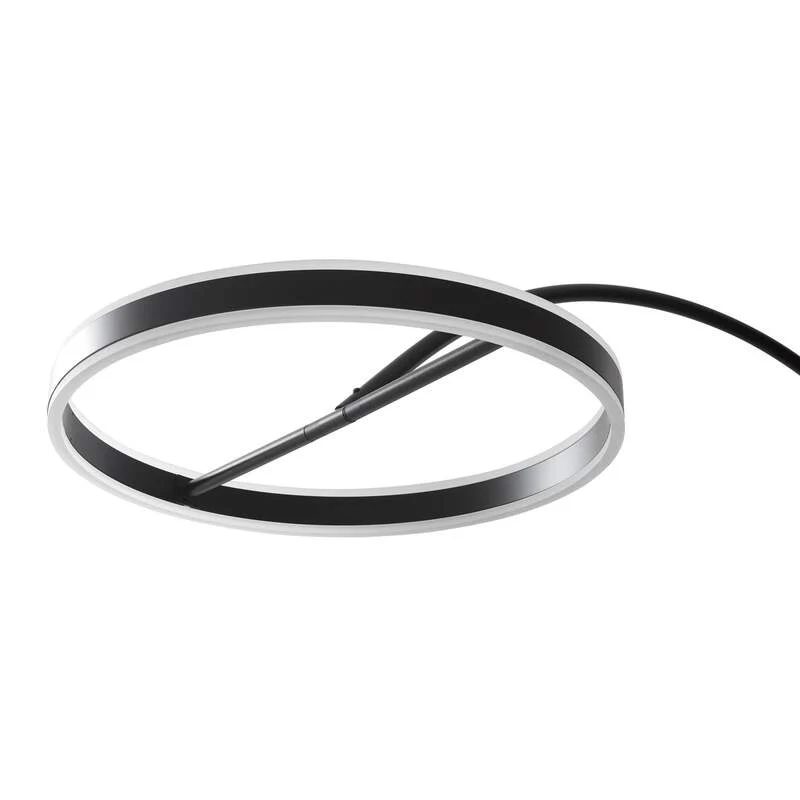 B-Ware Lucande Stehlampe Bogenlampe Yekta LED dimmbar schwarz Wohnzimmerlampe415