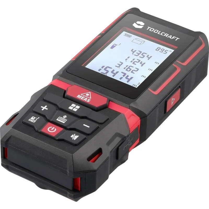 B-Ware Toolcraft Laser-Entfernungsmesser LDM XG40 L 40m IP65 präzise Messungen 151g