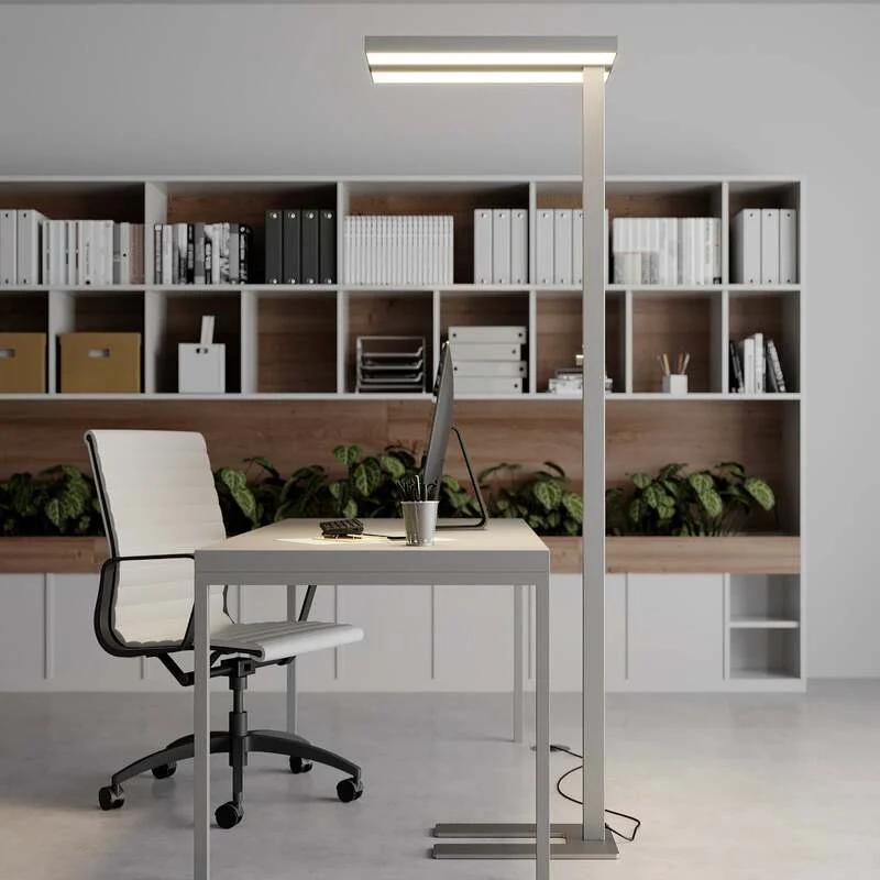 C-Ware Arcchio Stehlampe Büroleuchte LED Logan silber Dimmer Office dimmbar285