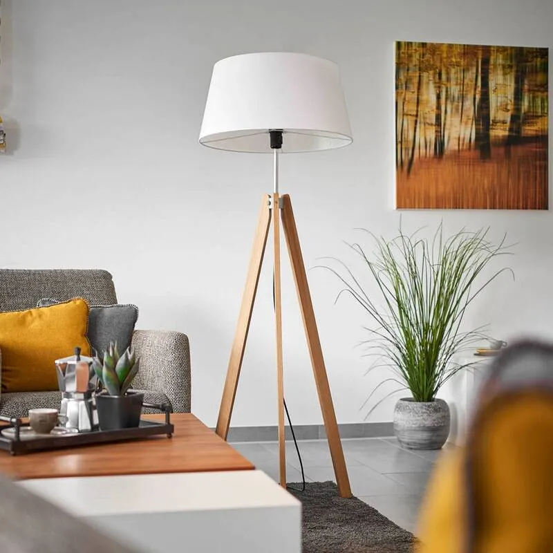 B-Ware Rothfels Thea Textil-Stehlampe Wohnzimmerlampe Stehleuchte E27 SIEHE TEXT/FOTO