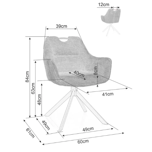 Drehstuhl – Indoor Stuhl Grau