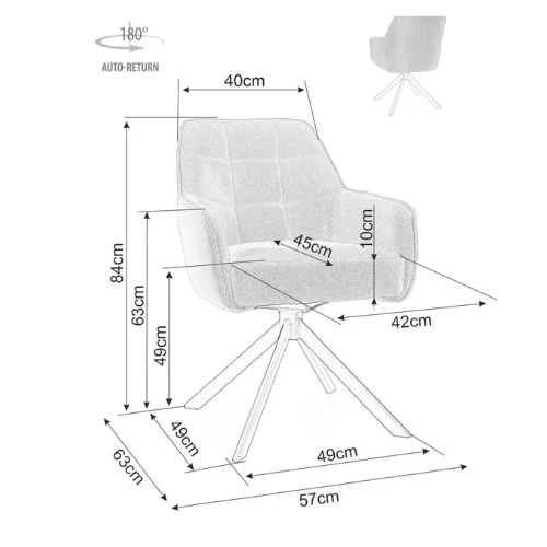 Drehstuhl – Indoor Stuhl Grau