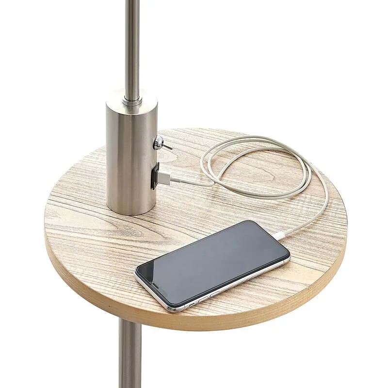 B-Ware Lindby Zinia Stehlampe Ablage USB Standleuchte Stehleuchte E27 SIEHE TEXT/F412