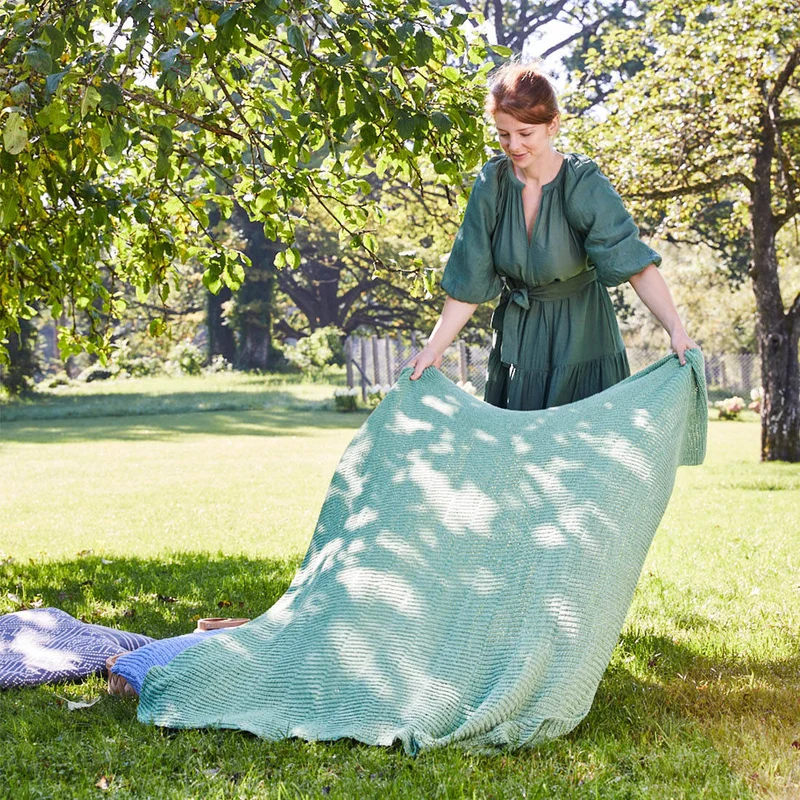 Strickset Sommerdecke Apfelgrün
