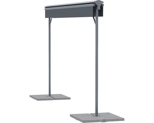 B-Ware Markiso Standmarkise Mobile Markise Sonnenschutz 4x3 Stoff Gestell RAL 7015