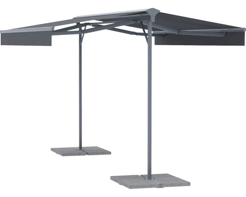 B-Ware Markiso Standmarkise Mobile Markise Sonnenschutz 4x3 Stoff Gestell RAL 7015