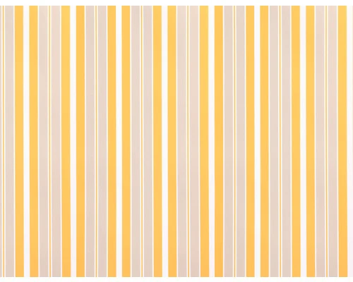 B-Ware Gelenkarm-Markise 5x3m orange-grau gestreift UV-beständig Handkurbel