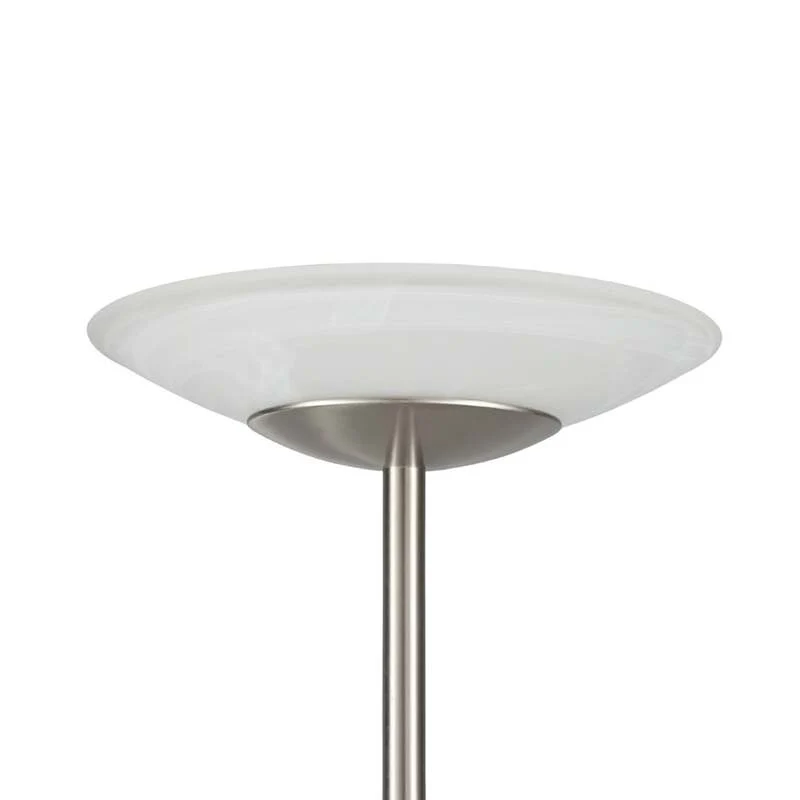 B-Ware Lindby Stehleuchte Deckenfluter LED Ragna Nickel Metall Dimmer dimmbar447
