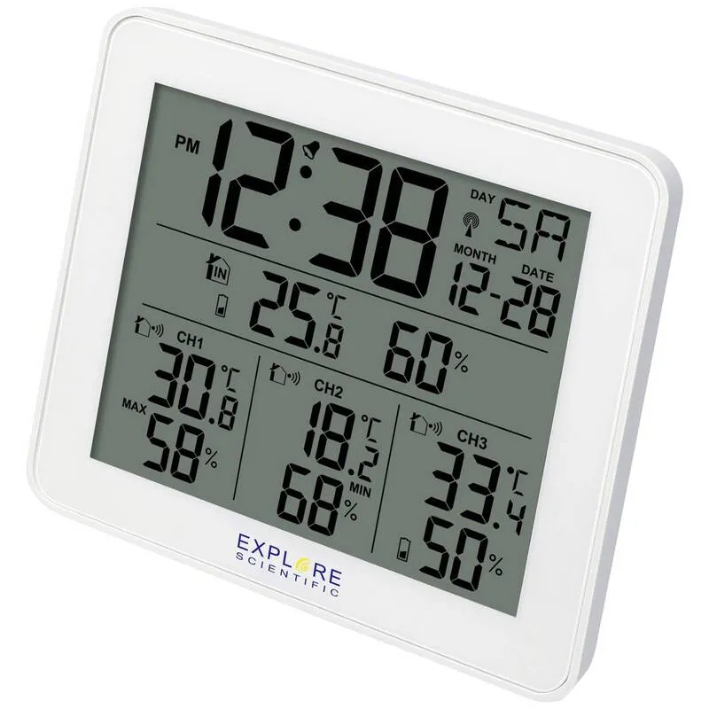 B-Ware Explore Scientific Funk-Wetterstation WSH4003 Wetterstation 3 Sensoren digital
