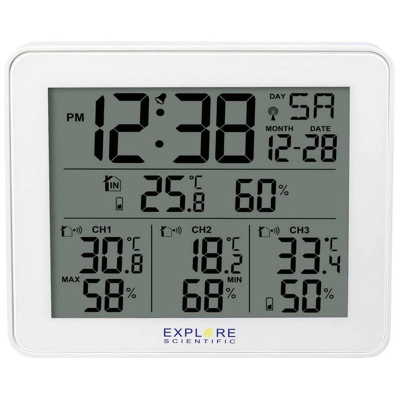 B-Ware Explore Scientific Funk-Wetterstation WSH4003 Wetterstation 3 Sensoren digital