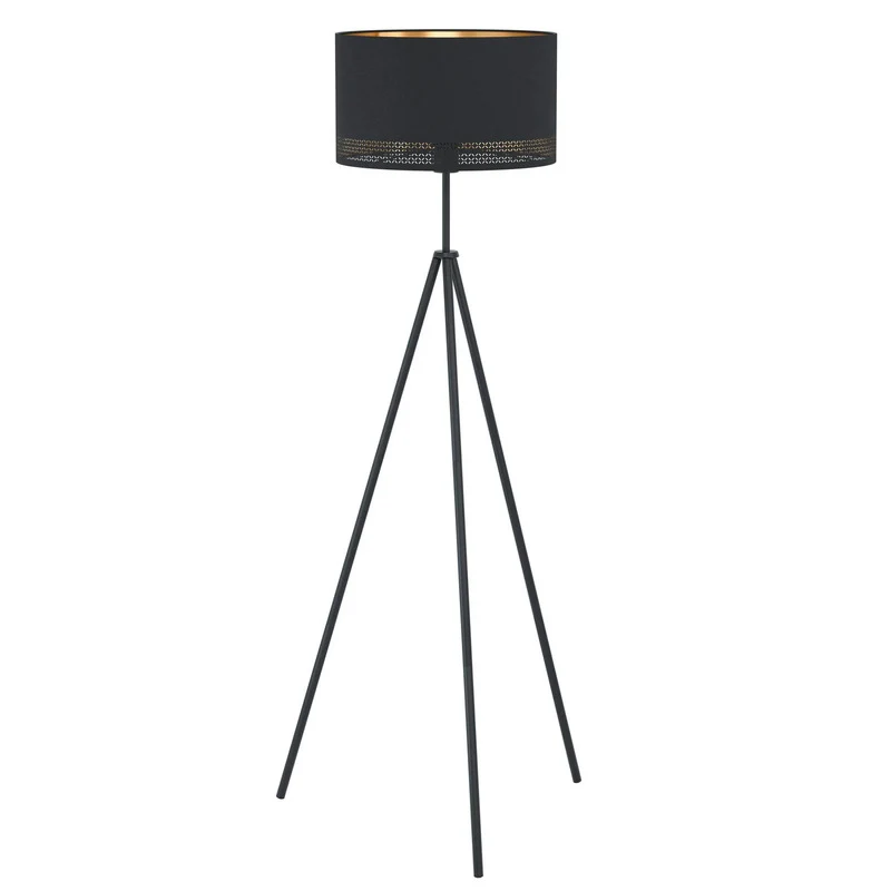 B-Ware EGLO Stehleuchte Esteperra Stehlampe Standleuchte Leuchte Dreibein schwarz/gold