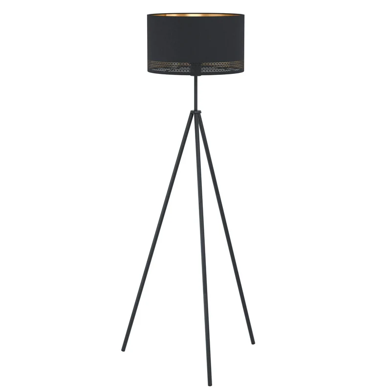 B-Ware EGLO Stehleuchte Esteperra Stehlampe Standleuchte Leuchte Dreibein schwarz/gold