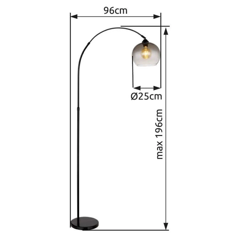 B-Ware Globo Stehlampe Standlampe Newcastle Stehleuchte matt rauchgrau SIEHE TEXT/FOTO