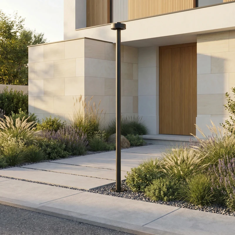B-Ware Lucande Außenleuchte Gartenleuchte Nirella LED Pollerleuchte schwarz 200cm IP65