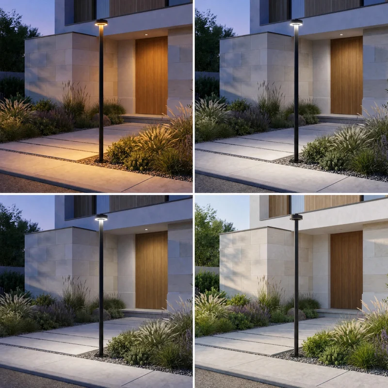 B-Ware Lucande Außenleuchte Gartenleuchte Nirella LED Pollerleuchte schwarz 200cm IP65