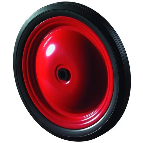 B-Ware BS ROLLEN - Industr.-Stahlscheibenrad,Rad Ø 210mm, A70, PVC Schwarz,Achs Ø 12mm