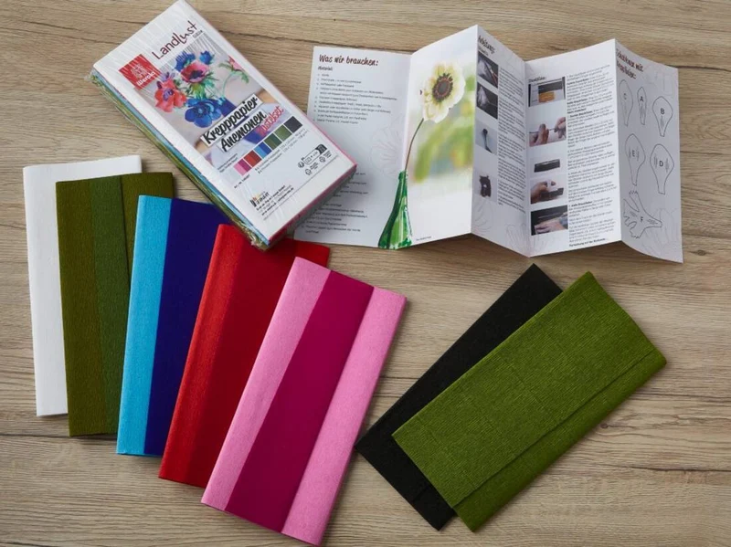 Krepppapier Anemonen Bastelset