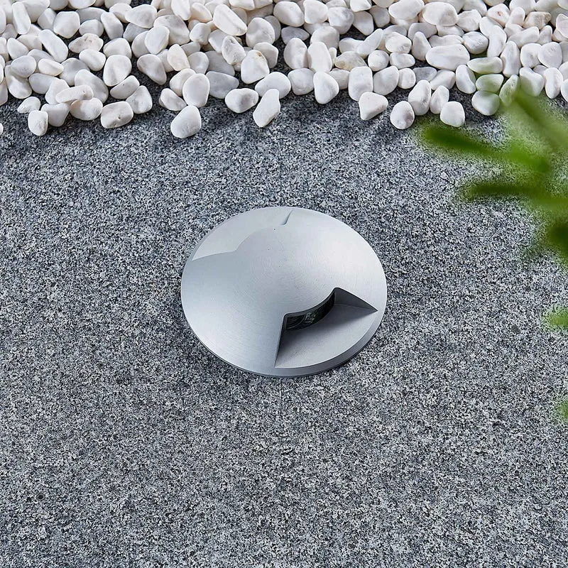 B-Ware Lucande Bodeneinbauleuchte Bartosz Aluminium Wegeleuchte Garten-Sockelleuch91