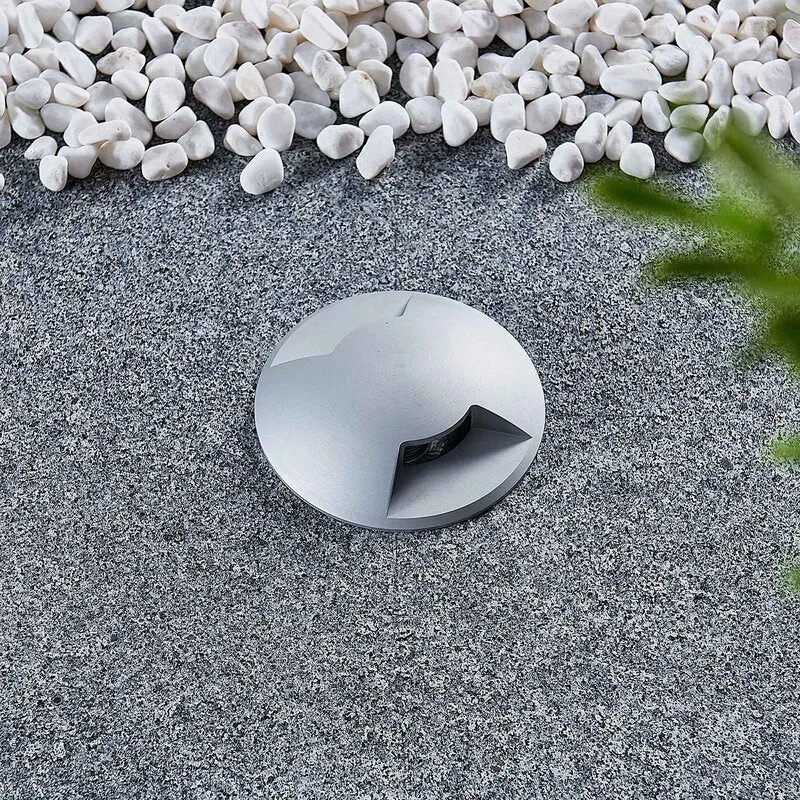 B-Ware Lucande Bodeneinbauleuchte Bartosz Aluminium Wegeleuchte Garten-Sockelleuch91