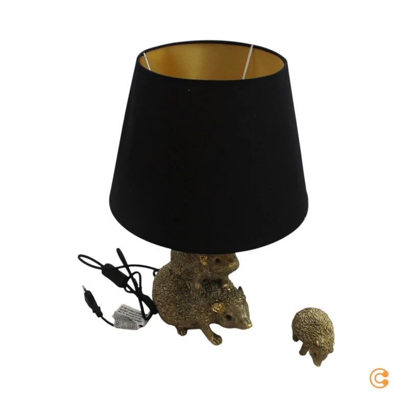 B-Ware KARE Tischleuchte Lampe Igel Familie Animal Gold Braun E27 Leuchte Wohnzimmer979