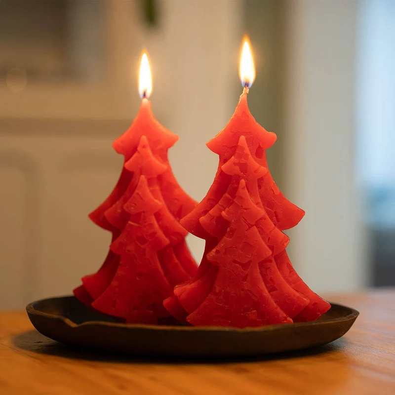 Kerze Tannenbaum (2er-Set)