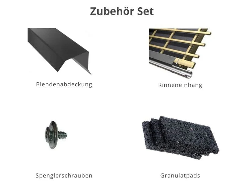 Zubehör Set für Karibu Gartenhaus Kandern 2 terragrau
