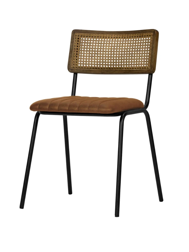 Ledar-Co Stuhl aus echtem Leder Cognac