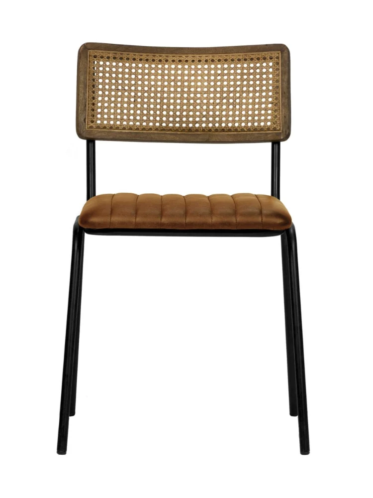 Ledar-Co Stuhl aus echtem Leder Cognac