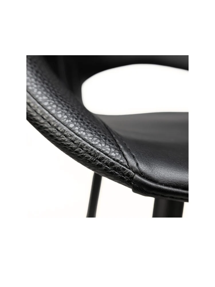 Kanu-BL Armstuhl PU-Leder Schwarz