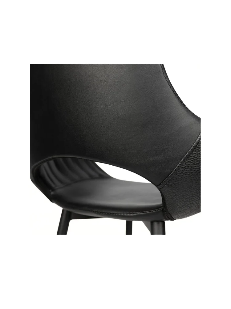 Kanu-BL Armstuhl PU-Leder Schwarz