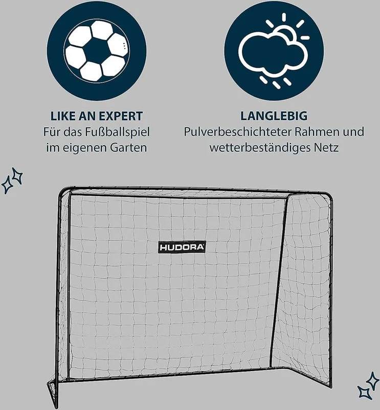B-Ware HUDORA Fußballtor Solid 25 schwarz Fußballtor Kinder ab 6 Jahre 213x152x76 cm