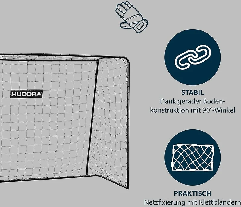 B-Ware HUDORA Fußballtor Solid 25 schwarz Fußballtor Kinder ab 6 Jahre 213x152x76 cm