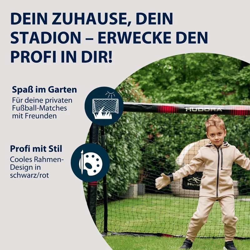 B-Ware HUDORA Fußballtor Pro Tect 180 Tor Fußballtor mit gepolstertem Aufprallschutz