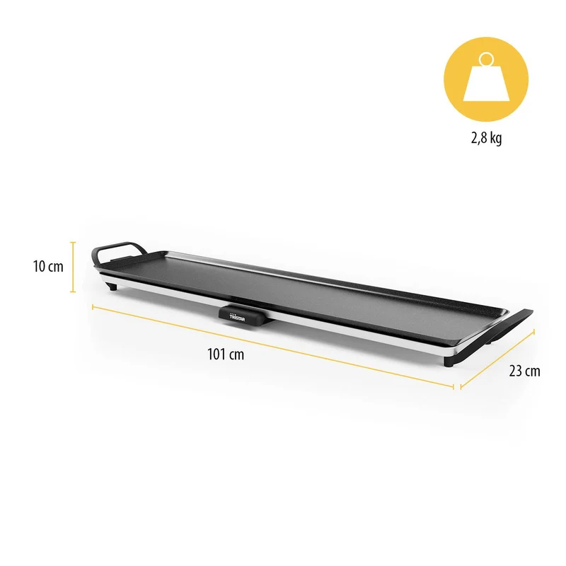 B-Ware Tristar Grillplatte Elektro Grill Grillplatte Schwarz Slim XL BP2669