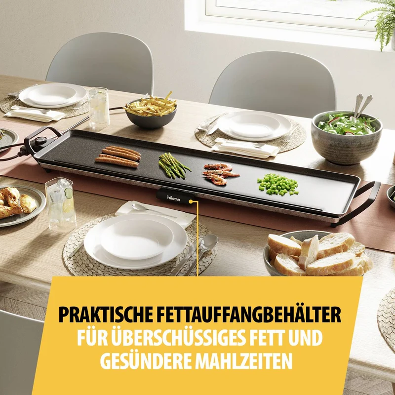 B-Ware Tristar Grillplatte Elektro Grill Grillplatte Schwarz Slim XL BP2669
