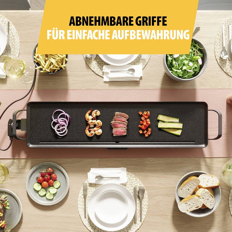 B-Ware Tristar Grillplatte Elektro Grill Grillplatte Schwarz Slim XL BP2669