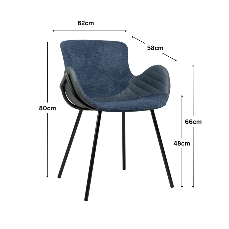 Aluna-BL Armstuhl PU-Leder