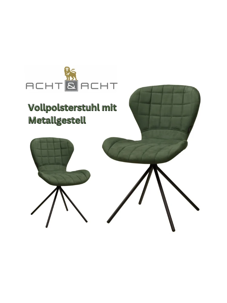 Ronda Grün Vollpolsterstuhl Esszimmerstuhl modern und Elegant