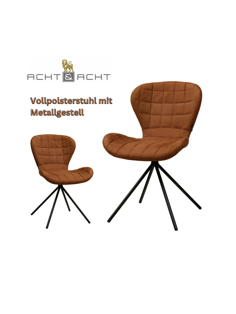 Ronda Braun Vollpolsterstuhl Esszimmerstuhl modern und Elegant.
