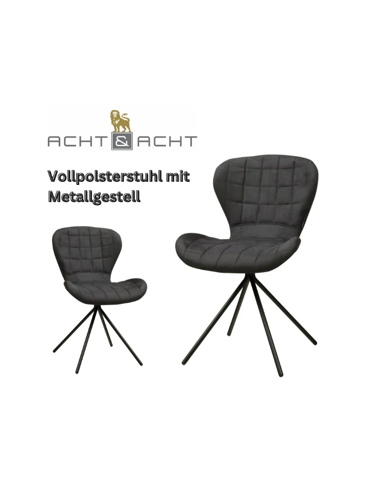 Ronda Black Vollpolsterstuhl, Esszimmerstuhl, Küchenstuhl modern und Elegant.